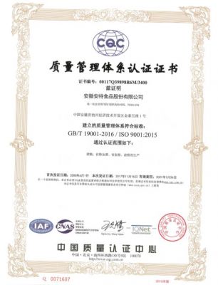 质量管理体系认证中文版